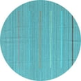 thumbnail image 1 of Ahgly Company Indoor Round Abstract Light Blue Contemporary Area Rugs, 4' Round, 1 of 4