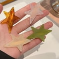 thumbnail image 3 of 10pcs cute star mini hairpin with side clips for women's hair accessories Y2K hair accessories-Mustard green, 3 of 6