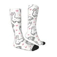 thumbnail image 3 of Balery Alpacas and Hearts Printed Novelty Socks Men's Women's Crew Socks Sports Socks Knee High Socks Cotton Socks Quirky and Cool Socks, 3 of 9