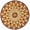 Rust/Gold, variant on SAFAVIEH Novelty Rosalin Geometric Area Rug, Charcoal/Ivory, 9' x 9' Round