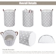 thumbnail image 6 of Lifesela 20-Inches Large Laundry Basket, Collapsible Laundry Hamper with Leather Handles, Dirty Clothes Hamper with Drawstring Closure Waterproof Laundry Bin (Grey), 6 of 7