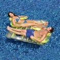 thumbnail image 2 of Swim Central 66" Yellow and Silver Inflatable Face-To-Face Pool Raft Dual Air Mattress, 2 of 3