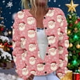 thumbnail image 2 of Women's Button Up Christmas Sweater Cardigans, Trendy Casual Plus Size Long Sleeve Graphic Holiday Outerwear, 2 of 4