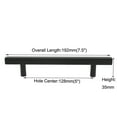 thumbnail image 2 of Knobelite 1 Pack 5Inch(128MM) Holes Spacing Kitchen Cabinet Handles Stainless Steel Cabinet Knobs Matte Black Cabinet Pulls Square Hardware Pulls for Closet Dresser Drawer, 2 of 5