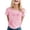 X364 Pink, variant on Womens T Shirts Short Sleeve Crew Neck Solid Pink Ribbon Shirts Casual Top Soft Breathable Summer Tops Shirts For Women Size M Pink