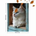 thumbnail image 3 of Qisvanset Framed Canvas Wall Art 12x16 Inch Rustic Window White Cat Farmhouse Pet Lover Art, 3 of 5