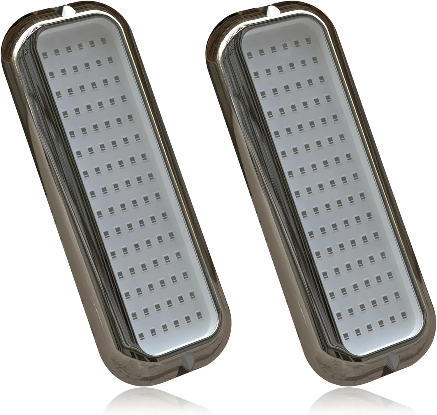 Aniceparthy  42LED 1500LM Marine Led Lights for Boat Underwater (Blue), 2PCS, 5.1inch, IP68, 316 Stainless Steel, Surface Mount for Yacht Pontoon Sailboat Kayak Skiff Bass Boat Fishing