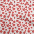 thumbnail image 1 of oneOone Cotton Flex Red Fabric Florals Craft Projects Decor Fabric Printed By The Yard 40 Inch Wide, 1 of 5