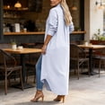 thumbnail image 6 of LIUJUNSHOP Women's Long Sleeve Button Down Shirt Dress Spring Casual Maxi Dresses Loose Fit Blouse Dress with Pockets, 6 of 8