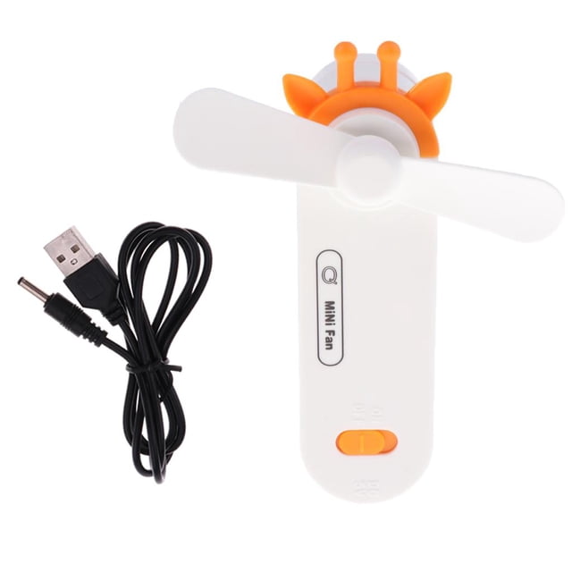 ventidor de mano portátil USB Recargable Air Travel Orange naranja perfke Ventilador USB de mano