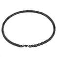 thumbnail image 2 of QQTDFG 8-19mm Polished Black Plated Stainless Steel Cuban Curb Chain Necklace Bracelet-Black-8mm-10.5inch Bracelet, 2 of 5