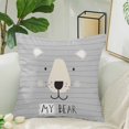 thumbnail image 2 of MKHERT Cute Bear Face Pillow Covers Pillowcase Throw Pillows 18x18 inch, 2 of 2
