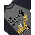thumbnail image 4 of Tstars Boys Unisex 4th Birthday Gift Birthday Gift for 4 Year Old Construction Party Birthday Shirts for Boy Graphic Tee B Day Birthday Party 3-4 Sleeve Baseball Jersey Toddler Shirt, 4 of 5