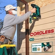 NEU MASTER Cordless Nail Gun,20-Volt 2-inch 18 Staple Gun, Battery Operated 18 Gauge Coil Brad Nailer Gun,2.0Ah Lithium-Ion Battery with 800 Nails & 200 Staples