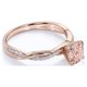 thumbnail image 3 of JeenMata Anillo de Compromiso de Moissanita y Morganita de Talla Redonda de 1 Quilate en Color Rosa Melocotón sobre Plata de Ley, 3 of 6