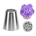 thumbnail image 3 of Stainless Steel Flower Piping Nozzles - Frosting Tips for Cake Decorating - Large Icing Bag Set - Baking Tool for Cupcakes & Cookies, 3 of 3