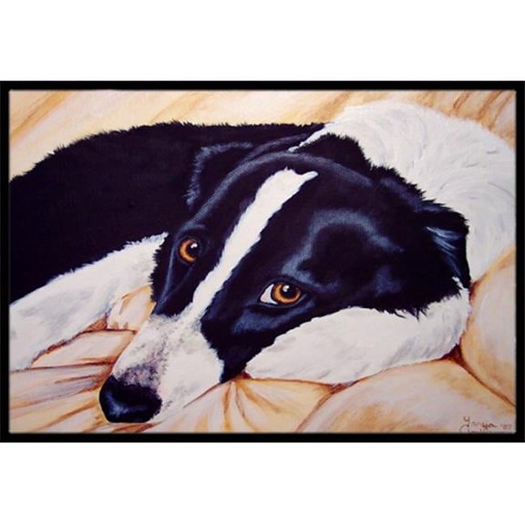 Carolines Treasures Naptime Border Collie Indoor or Outdoor Mat, 24 x 36