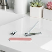 Japonesque Nail Clippers & Salon Board Natural White Shimmer & Pink
