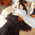 thumbnail image 4 of Homewish Black Girl Twin Bedding Sets 7-Piece for Teens Female Girls,Dreamy Princess Bedding Comforter Set Microfiber,Black Brown Breathable Sheet Sets,Uper Cozy Room Decor,Reversible, 4 of 8