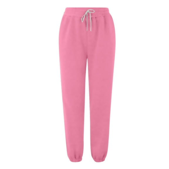 Zylarhe Women's Pants Women's Casual High Waisted Sweatpants with Pocket Ankle Strap Comfortable Loose Fit Soft Stretchy Pants