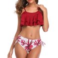 thumbnail image 3 of Lopeceal Womens Tankini Swimsuits Ruffled Tank Top Tummy Control Floral Modest Swimwear High Waisted Bikini, 3 of 8