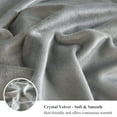 thumbnail image 6 of XeGe Set of 2 Fluffy Faux Rabbit Fur Pillowcases, Cozy Luxury Striped Plush Fuzzy Zippered Pillow Cases, Decorative Shaggy Furry Ribbed Long Pillow Shams Bedroom Living Room 20x36, King, Light Grey, 6 of 7
