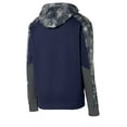 thumbnail image 4 of Sport Tek 1148871 Youth Sport-Wick Mineral Freeze Fleece Colorblock Hooded Pullover in True Navy & Navy for YST231 - Extra Small, 4 of 4