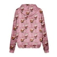 thumbnail image 5 of Hoodies For Women Oversized Winter Plush Cute Sweatshirts Pullover Trendy Fall Winter Clothes, Christmas Print Flannel Design for Cozy Seasonal Wear,Light pink,S, 5 of 8