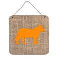 thumbnail image 1 of Tiger Burlap And Orange Aluminium Metal Wall Or Door Hanging Prints, 1 of 1