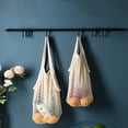 thumbnail image 2 of mdesiwst Shopping Bag Foldable Extra Large Capacity Storage Bag Lightweight Cotton Mesh Tote Bag for Grocery Food Toys Clothing, 2 of 8