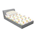 thumbnail image 2 of Ambesonne Tropical Fitted Sheet & Pillow Sham Set, Pastel Watercolor Art, Twin, Multicolor, 2 of 2