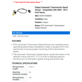 thumbnail image 2 of Output Automatic Transmission Speed Sensor - Compatible with 2008 - 2012 Ford Taurus 2009 2010 2011, 2 of 2