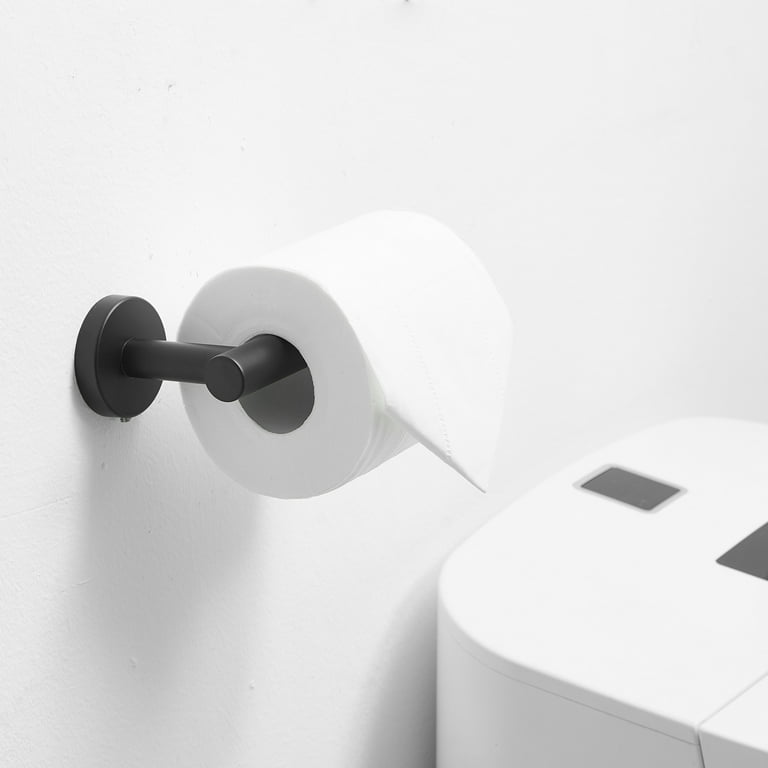 Toilet Paper Holder Self Adhesive Bathroom Toilet Paper Holder No Drilling  SUS304 Stainless Steel Wall Mount Toilet Roll Holder,Paper roll Holder for  Bathroom, Kitchen, Washroom, RV - Black 