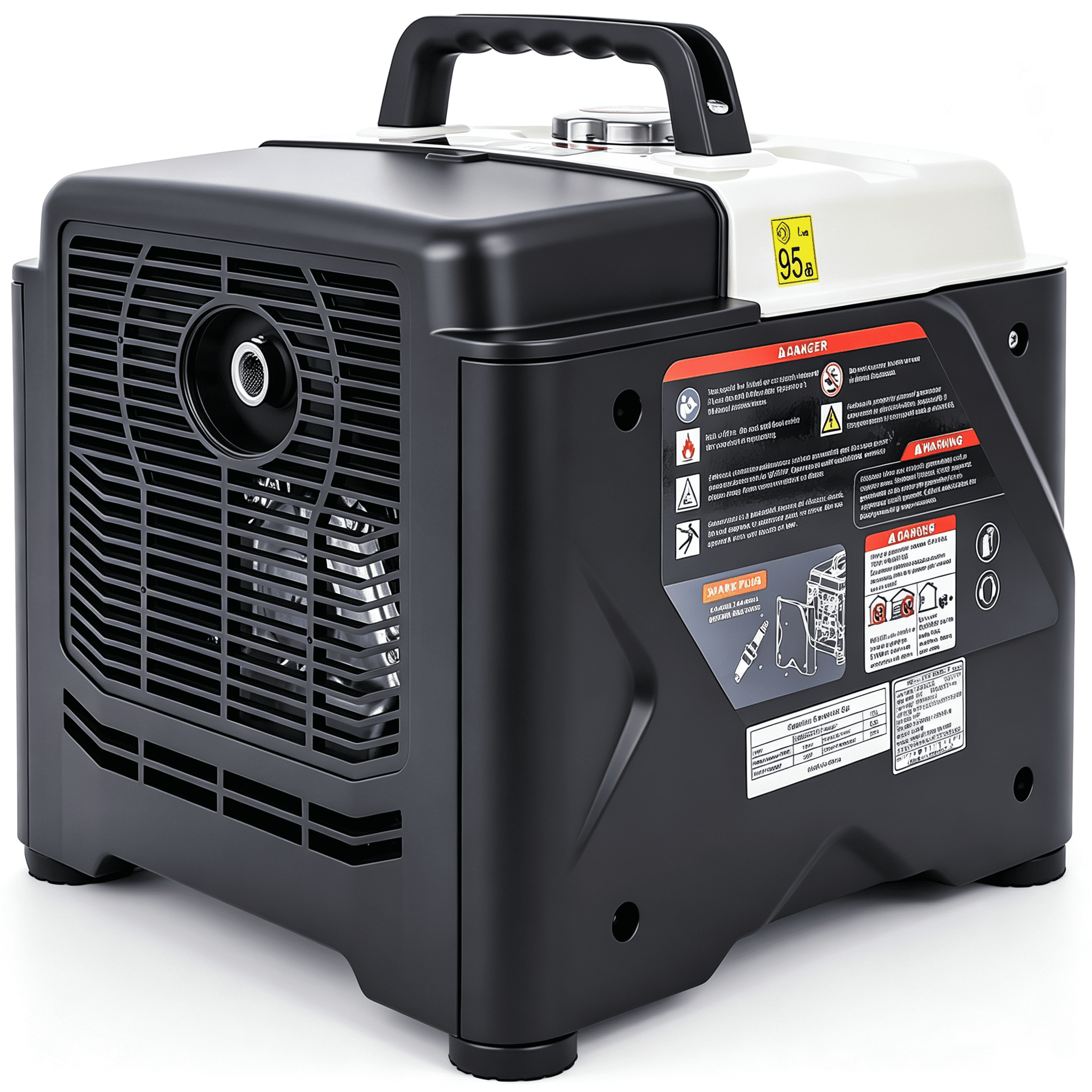 POWANLI 1200W ultra-quiet gas engine,Portable Inverter Generator, EPA Compliant, with Carrying Handle,Eco-Mode Feature, Ultra Lightweight for Backup Home Use & outdoor Camping,white