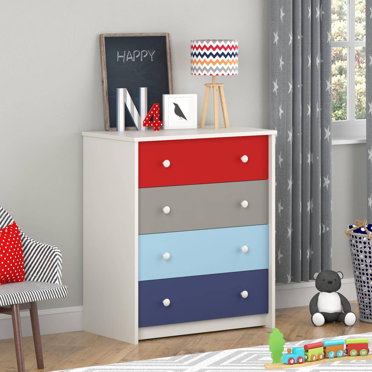 colorful kids dresser