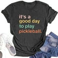 thumbnail image 3 of A Female Pickleball Player T Shirt With Letter Prints Womens Loose Athletic Tees Tops for Leggings Short Sleeve Summer Women Shirts Athletic V Neck Shirts Women Workout Short Sleeve Shirt Tall Long, 3 of 3