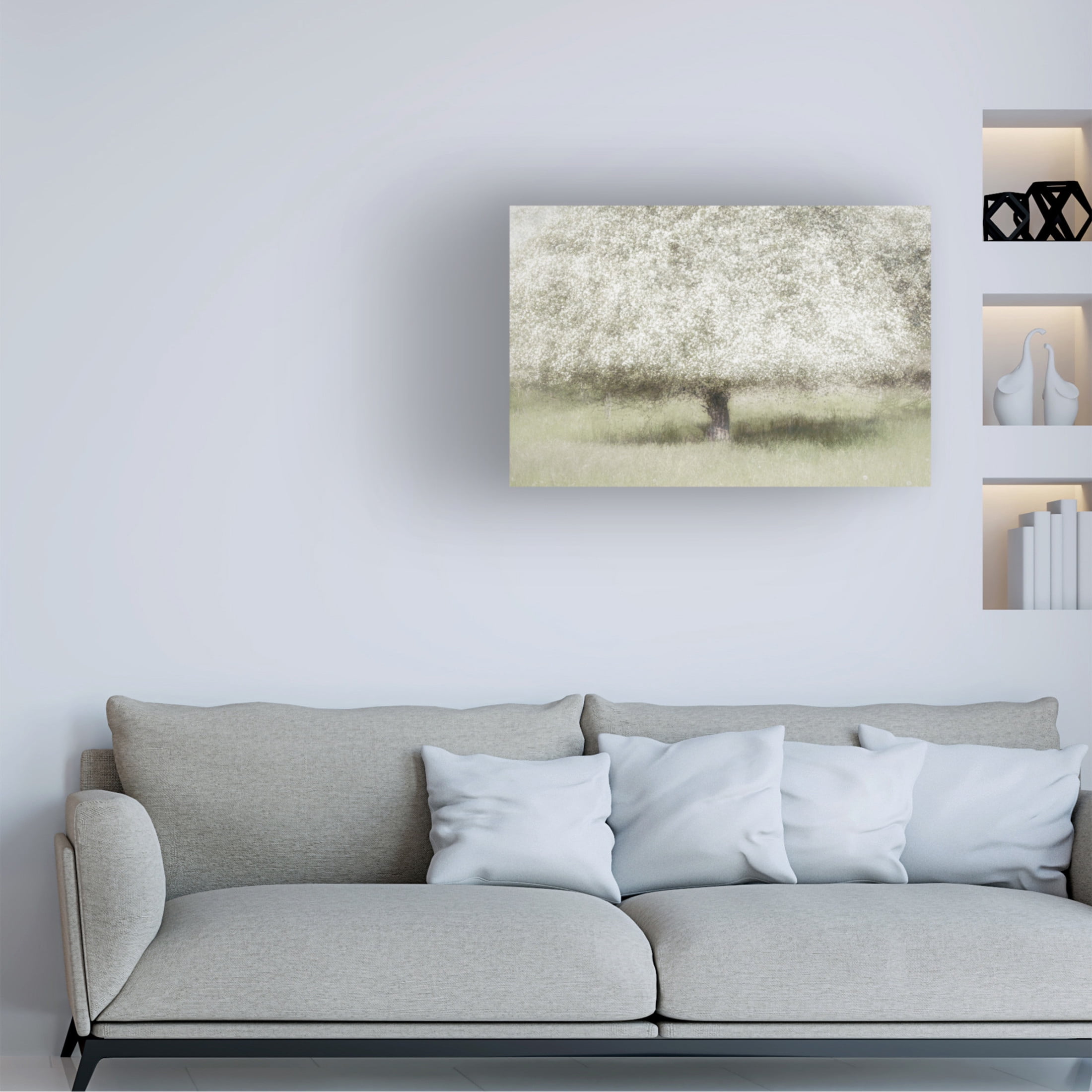 Canvas Wall Art - Greetje Van Son 'In The Backyard' Wall Art for Living Room, Bedroom, or Office Décor by Trademark Fine Art - 32 x 22 Inches