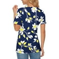 thumbnail image 5 of Haivin Women's Casual Fashion T-Shirt, Round Neck Short Sleeve Top with Non-Positional Print, Soft Blend for Daily Wear and Outdoor Activities, 5 of 6