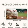 thumbnail image 2 of Worn out Baseball Funny Personalized License Plate Rust-proof Stainless Steel Metal License Plate Suitable For Men And Women 12.2" x 6.2", 2 of 7