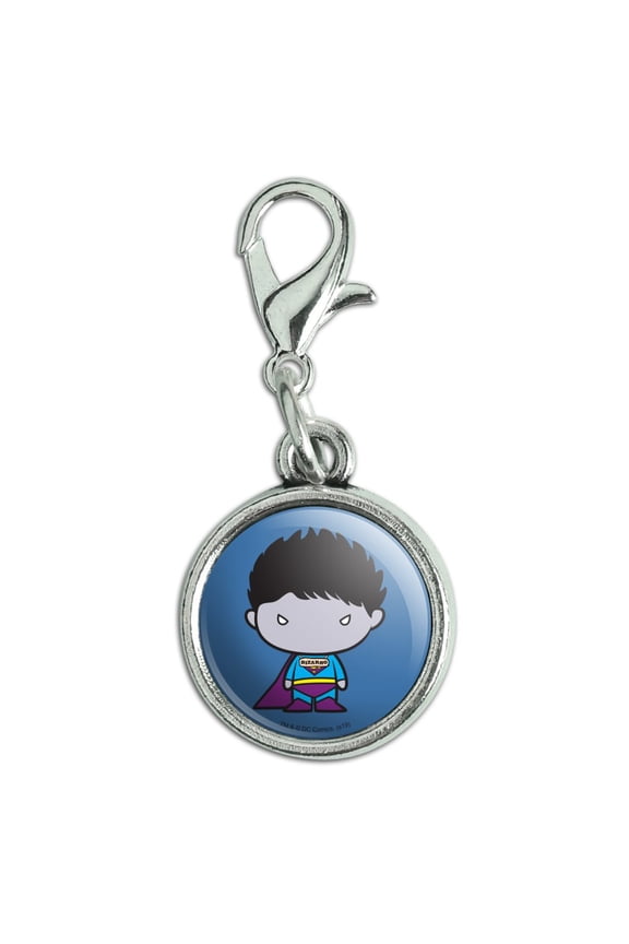 Superman Bizarro Cute Chibi Character Antiqued Bracelet Pendant Zipper Pull Charm with Lobster Clasp