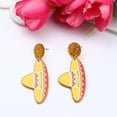 thumbnail image 4 of BNNG Mexican Carnival Earrings Stud Earrings Hat Violin Colorful Print Simple Fashion Geometric Earrings Earrings Accessories Female Elegant Hexagon-Shaped Alloy Earrings Acrylic Earrings For Women, 4 of 4