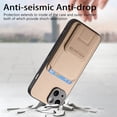 thumbnail image 2 of Allytechgroup Cards Holder Back Case for iPhone 14 Plus, Vintage PU Leather TPU Shockproof Slim Kickstand Anti-Drop Protective Wallet Phone Case Cover for Apple iPhone 14 Plus, Khaki, 2 of 8
