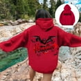 thumbnail image 2 of WEAIXIMIUNG Sweat à Capuche Imprimé de Maternité à Fermeture Éclair pour Femmes en Automne et Hiver, 2 of 5
