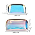 thumbnail image 5 of WINDLAND Holographic Makeup Bag Travel Portable Rainbow Iridescent Cosmetic Pouch Zippered Waterproof Clear Toiletries Organizer Pencil for Case for Women Girls, 5 of 8