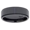 thumbnail image 1 of Minimalist Band Ring for Men in Black Zirconium - 8 MM Width - Size 10 by Metro Jewelry, 1 of 3