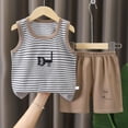 thumbnail image 2 of Toddler Boy 2-Piece Cotton Outfit Color Print T-Shirt and Shorts Set Casual Summer Clothes 6-12 Months 12-24 Months 2t 3t 4t 5t 6t 7t 8t 9t Children 4-5 Years, 2 of 5