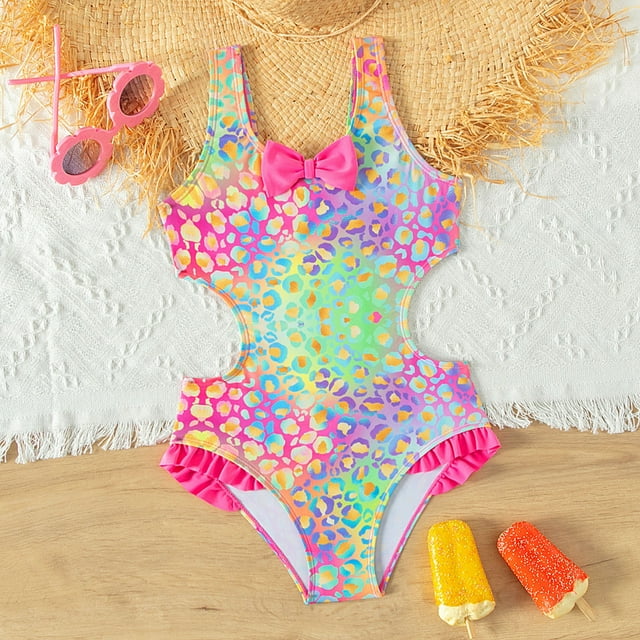 Girls Swimsuits One Piece Bathing Suits Sleeveless Summer Bathing Suits for Girls 11-12 Years