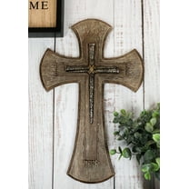 Vintage Layered Crucifix Tooled Scrollwork Roman Spike Nails Wall Cross Decor
