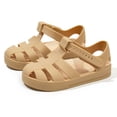 thumbnail image 2 of YDFCWXW Jelly Sandals for Girls,Boys Summer Casual Closed Toe Jelly Flats Shoes with Adjustable Strap for Toddler Kids (Coffee, 2.5-3 Years), 2 of 5