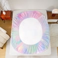 thumbnail image 5 of Castle Fairy Gradient Butterflies Twin Sheet Sets 3pcs for Kids Children,Kawaii Ombre Rainbow Twin Fitted Sheet Microfiber,Dreamy Princess Breathable Flat Sheet,Lightweight Room Decor, 5 of 7